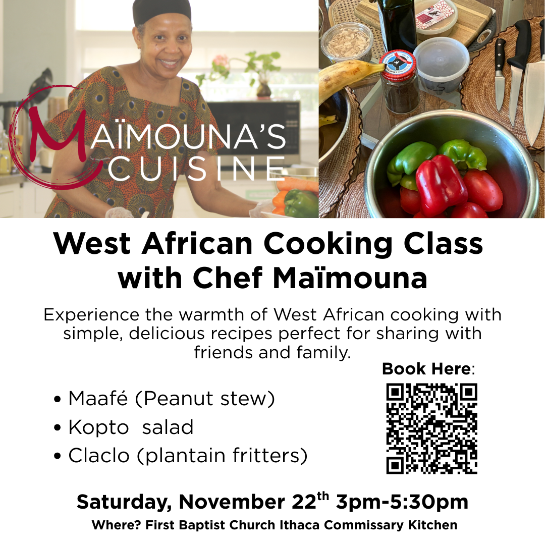 Group Class 11/22, 3pm to 5:30pm, at First Baptist Church Kitchen--REGISTRATION DEADLINE: 11/15