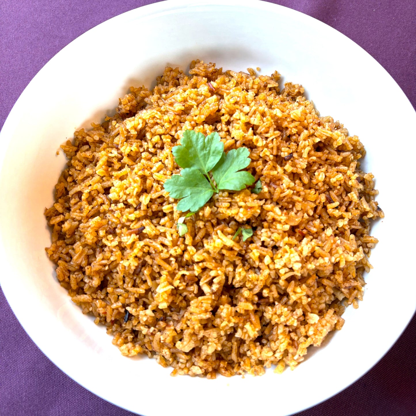 Jollof Rice & Garlic Mushrooms (VG, V, NG, NL)