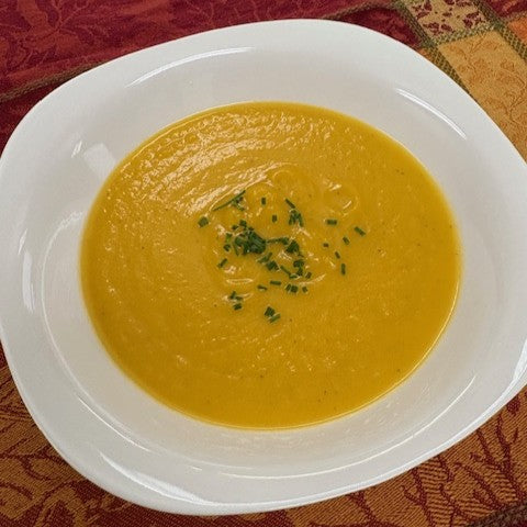 Organic Butternut-Ginger Soup with thyme   OG, VG, V, NG, NL