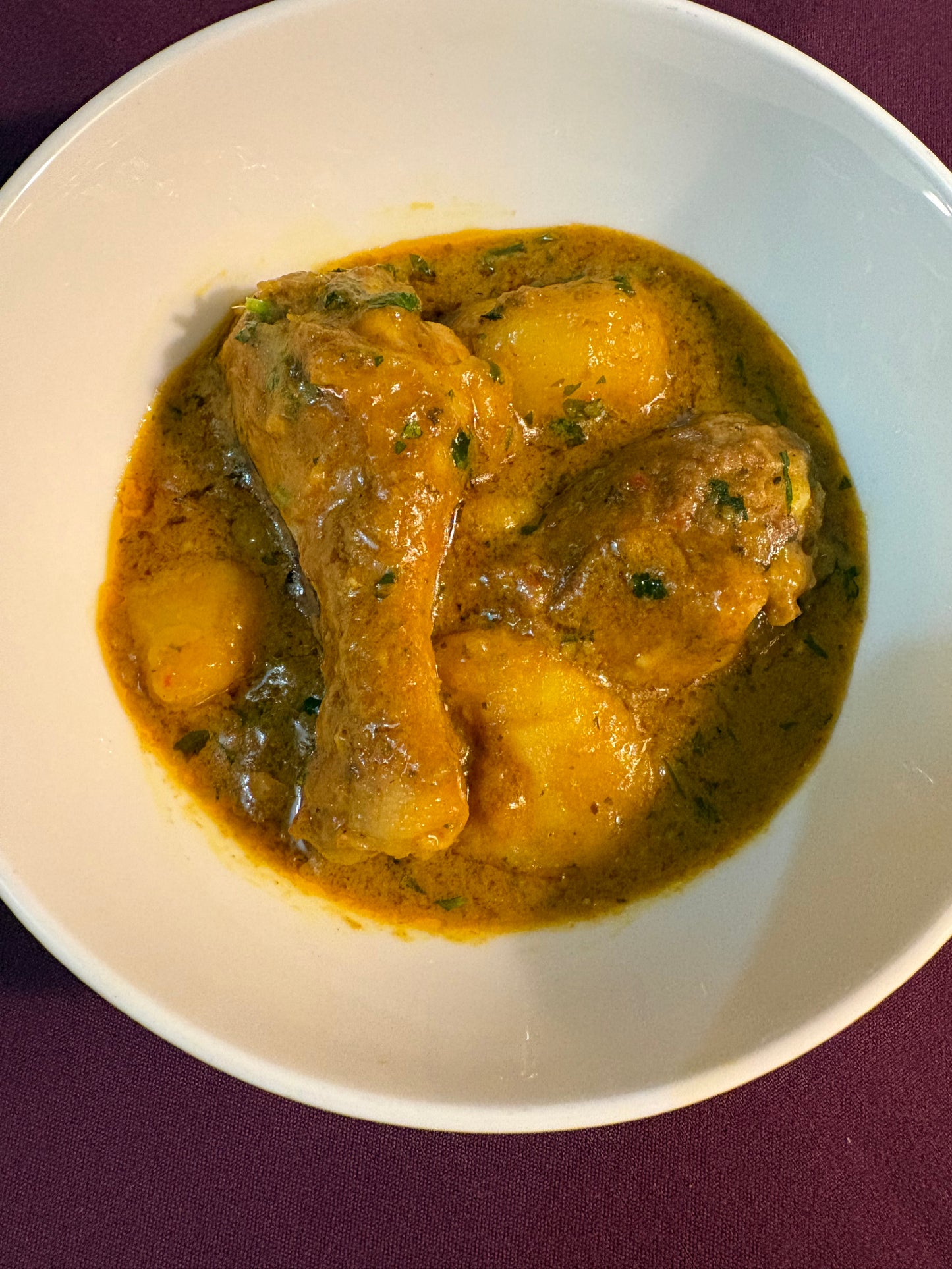 Kuku Paka (Curried Chicken)   NG (except for the wheat pasta option), NL