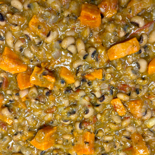 Vegan Ndambé (black-eyed pea stew) w Baguette or Rice     VG, V, NL