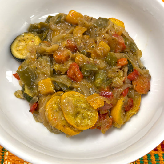 Vegetable Yassa w/ Brown or White Basmati Rice (OG, VG, V)